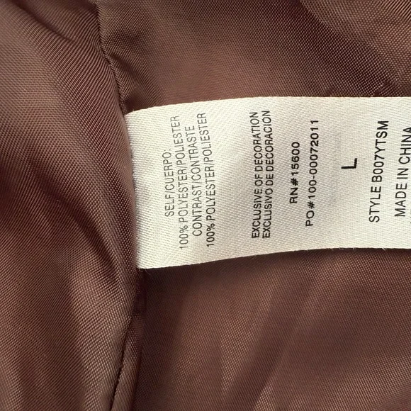 Democracy Red and Brown Faux Fur Teddy Coat - Picture 5 of 9